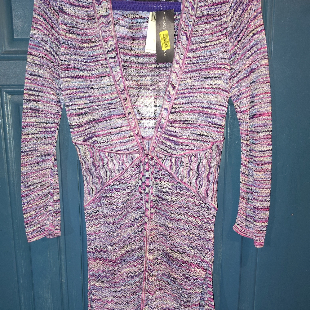 Dana Buchman Purple and Pink Cardigan
